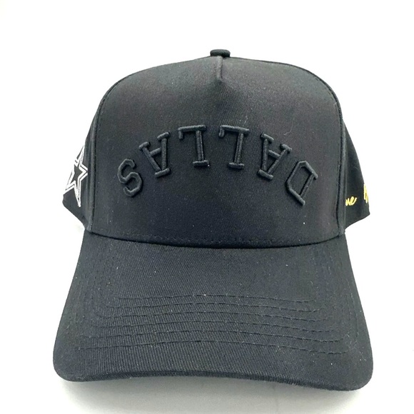 New black on black Dallas Cowboys True Brvnd Black tonal SnapBack hat ball cap - Picture 3 of 8
